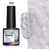 LEMOOC 8ml Glitter Gel Nail Polish Paint Varnishes Lacquers For Nail Art Design Semi Permanent Soak Off Base Top Coat For Nails