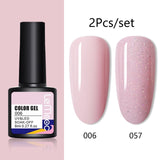 LEMOOC 8ml Glitter Gel Nail Polish Paint Varnishes Lacquers For Nail Art Design Semi Permanent Soak Off Base Top Coat For Nails