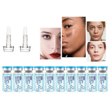 10pcs 5ml Brand Derma white BB Cream Glow Serum Ampoule Add Foundation Niacinamide/peptide For Effective Brightening Anti-aging