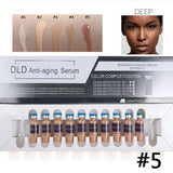 10pcs 5ml Brand Derma white BB Cream Glow Serum Ampoule Add Foundation Niacinamide/peptide For Effective Brightening Anti-aging