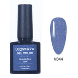 ULOVKAYA 7.3ml Shiny Wine Red Purple UV Nail Gel Polish Semi Permanent Gel Lacquer Soak Off Gel Varnish For Nails Art Design