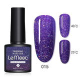 LEMOOC 8.0ml Temperature Change Glitter Color Gel Polish Thermal Effect Nail Varnish Gel Soak off UV LED Gel Lacquers