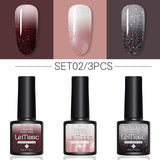 LEMOOC 8.0ml Temperature Change Glitter Color Gel Polish Thermal Effect Nail Varnish Gel Soak off UV LED Gel Lacquers