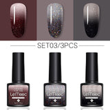 LEMOOC 8.0ml Temperature Change Glitter Color Gel Polish Thermal Effect Nail Varnish Gel Soak off UV LED Gel Lacquers