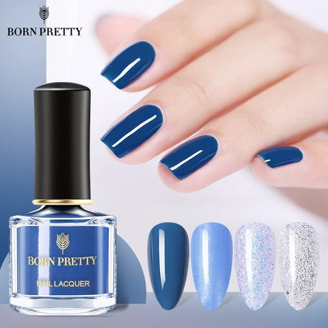 BORN PRETTY Nail Polish Colorful Solid 36Colors Blue Nude Glitter Platinum Nail Art Polish Shiny Nail Art Varnish DIY