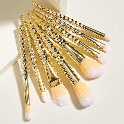 Shiny 8pcs Highlighter Eye Soft large Makeup Brushes Set Cosmetics Professional Blush powder Loose Powder beauty Makeup tool Kit