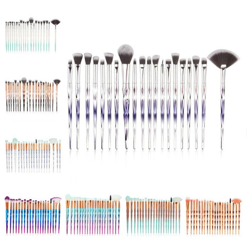 20pcs/set Diamond Handle Makeup Brushes Powder Foundation Blush Blending Eyeshadow Eyelash Brush Cosmetic Beauty Tool For Gift