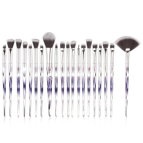 20pcs/set Diamond Handle Makeup Brushes Powder Foundation Blush Blending Eyeshadow Eyelash Brush Cosmetic Beauty Tool For Gift