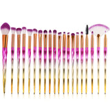 20pcs/set Diamond Handle Makeup Brushes Powder Foundation Blush Blending Eyeshadow Eyelash Brush Cosmetic Beauty Tool For Gift