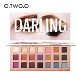 O.TWO.O 21 Colors Eyeshadow Palletes Matte Shimmer Glitter Makeup Eye Shadow Palette Ultra Fine Powder Pigmented Shadows