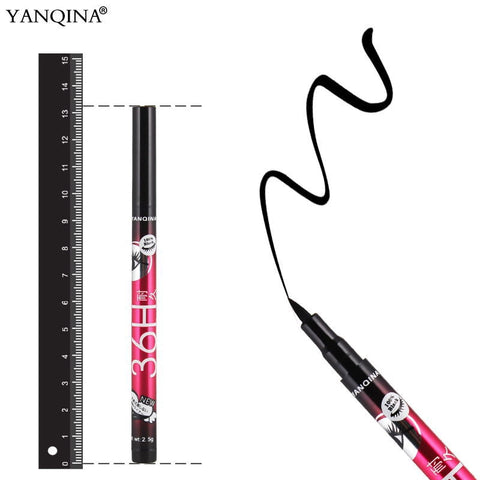 YANQINA 1pcs Black Waterproof Liquid Eyeliner Pencil No Dizzy Eye Liner Pen Cosmetics Eye Makeup Beauty Essentials Long-lasting